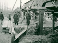 Savska cesta 1930. godine. Gradnja prvog nadvožnjaka